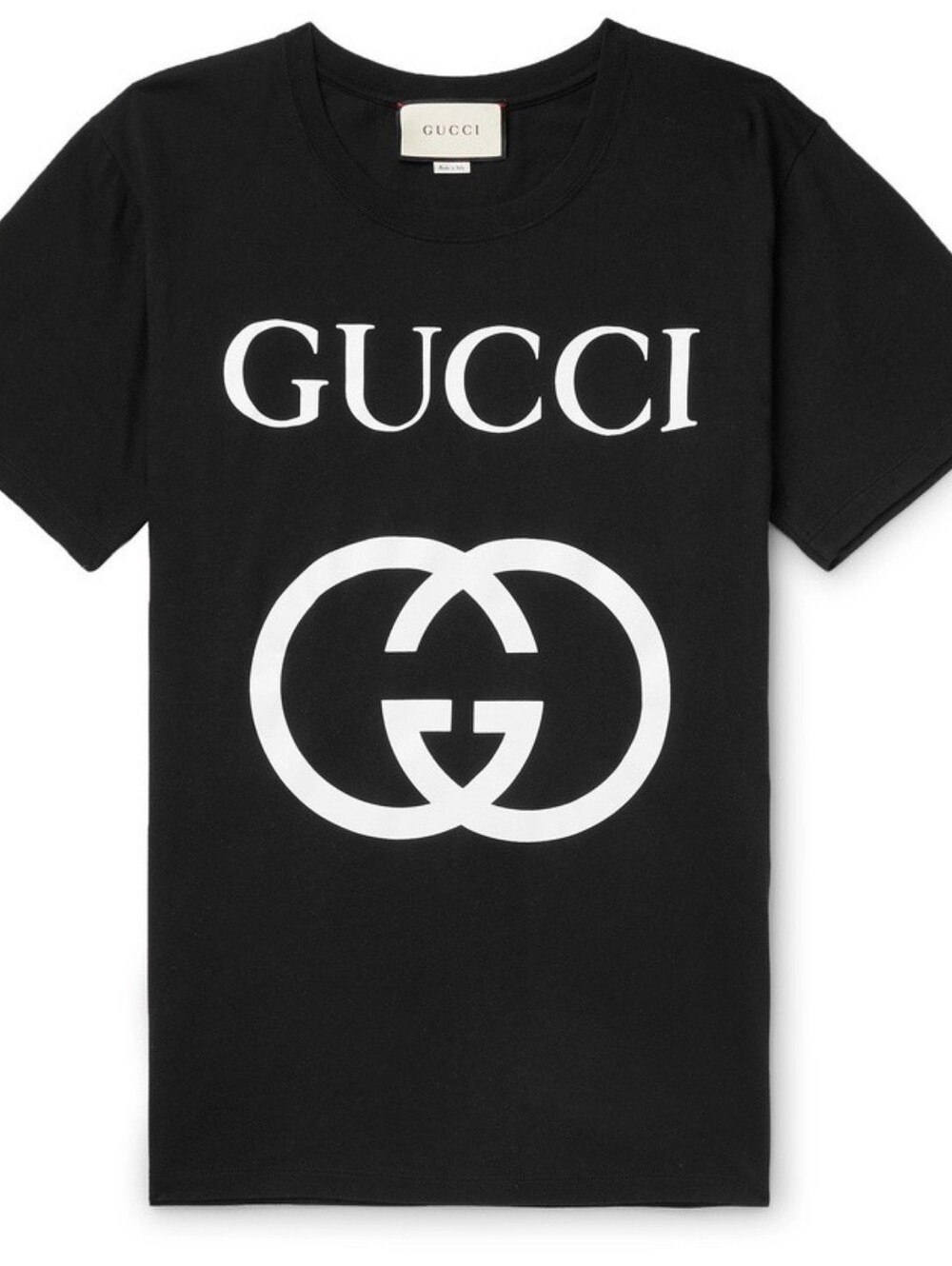 Gucci - Logo-Print Cotton-Jersey T-Shirt - Black XS Unisex - Picture 1 of 6